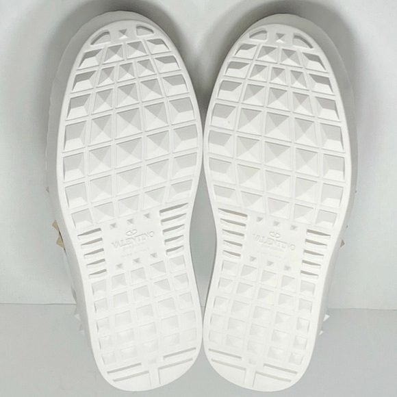 NIB Valentino Garavani Rockstud Untitled Leather & Haircalf Sneaker - Picture 10 of 13